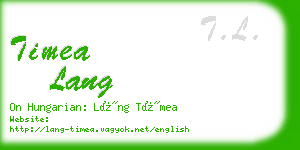timea lang business card